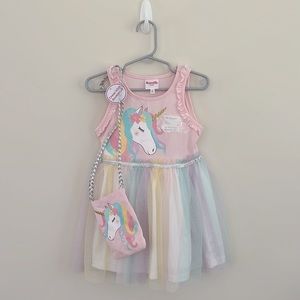 NWT Toddler Girl Unicorn Dress with Accessory